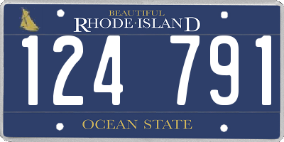 RI license plate 124791