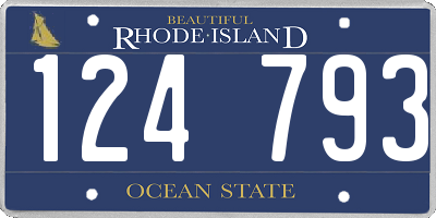 RI license plate 124793