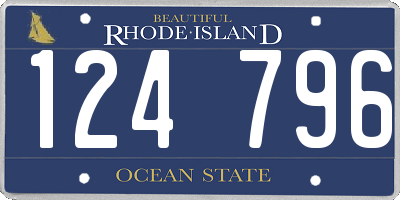 RI license plate 124796