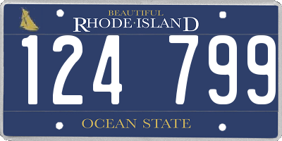 RI license plate 124799