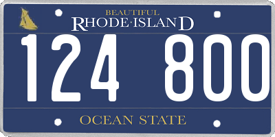 RI license plate 124800