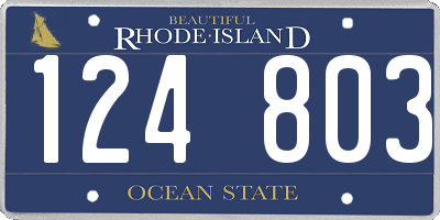 RI license plate 124803