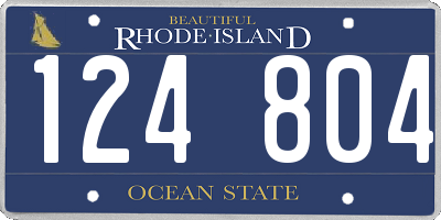 RI license plate 124804