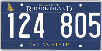 RI license plate 124805