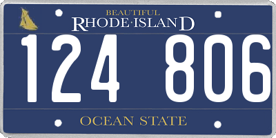 RI license plate 124806