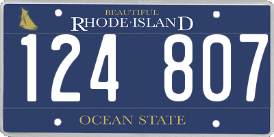 RI license plate 124807
