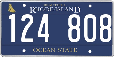 RI license plate 124808