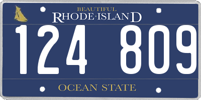 RI license plate 124809