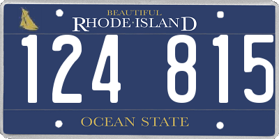 RI license plate 124815