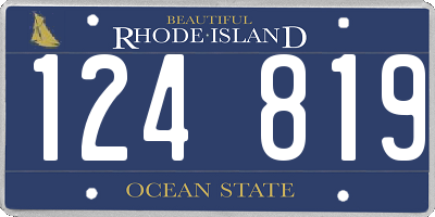 RI license plate 124819