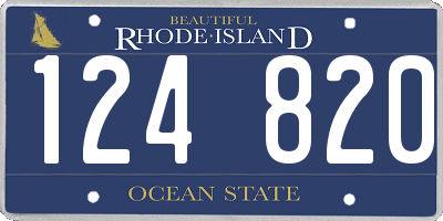 RI license plate 124820
