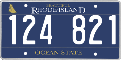 RI license plate 124821