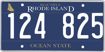 RI license plate 124825