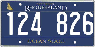 RI license plate 124826