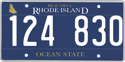 RI license plate 124830