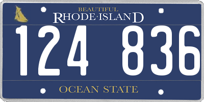 RI license plate 124836