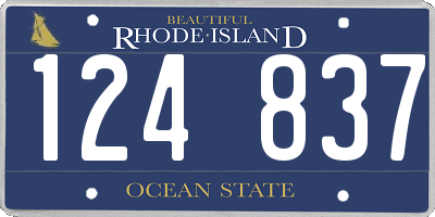 RI license plate 124837