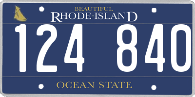 RI license plate 124840