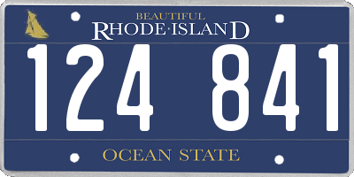 RI license plate 124841