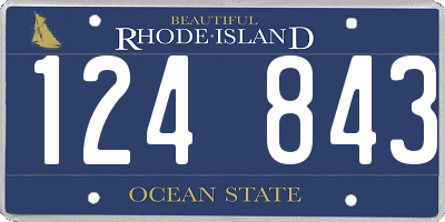 RI license plate 124843