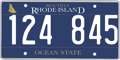 RI license plate 124845