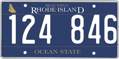 RI license plate 124846