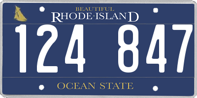 RI license plate 124847