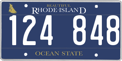 RI license plate 124848