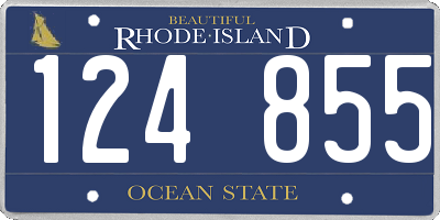 RI license plate 124855