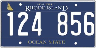 RI license plate 124856