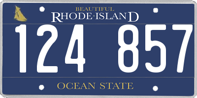 RI license plate 124857