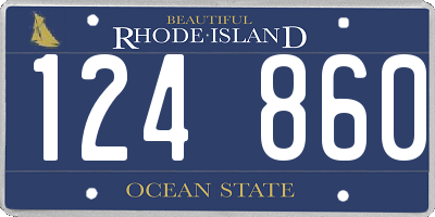 RI license plate 124860