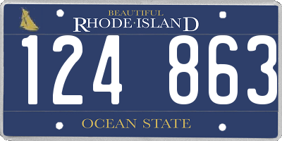 RI license plate 124863