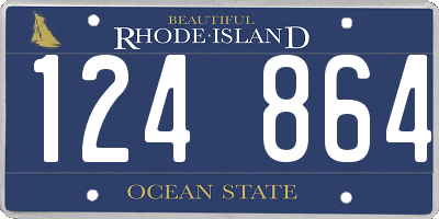 RI license plate 124864