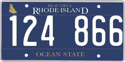 RI license plate 124866