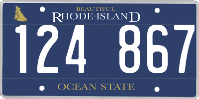 RI license plate 124867