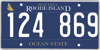 RI license plate 124869