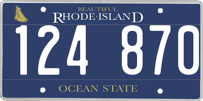 RI license plate 124870