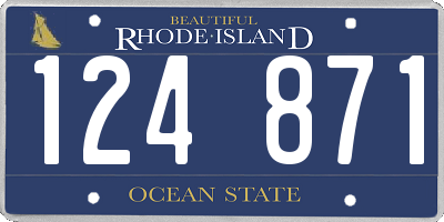 RI license plate 124871