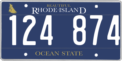 RI license plate 124874