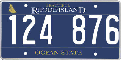 RI license plate 124876