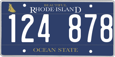 RI license plate 124878