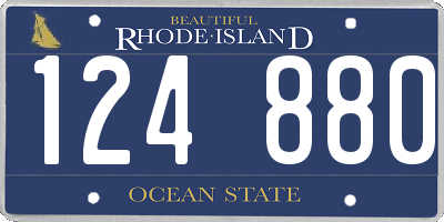 RI license plate 124880