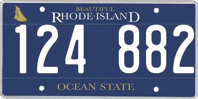 RI license plate 124882