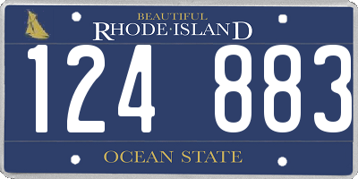 RI license plate 124883
