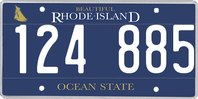 RI license plate 124885