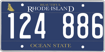 RI license plate 124886