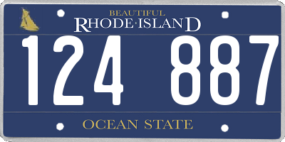 RI license plate 124887
