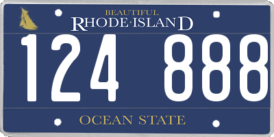 RI license plate 124888