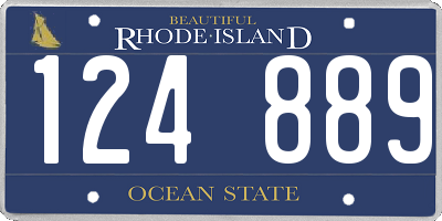 RI license plate 124889